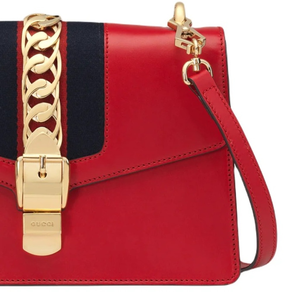 GUCCI Sylvie Detachable Leather Strap, New In Dust Bag, With Tags&Box, AUTHENTIC